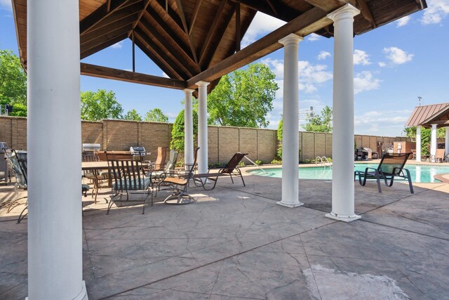 720 Litty Ct Unit 102, Memphis, TN 38103 - view of patio featuring a gazebo and a community pool