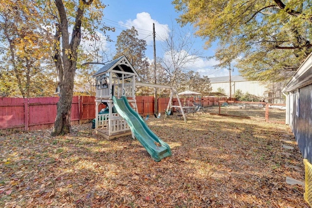 view of jungle gym