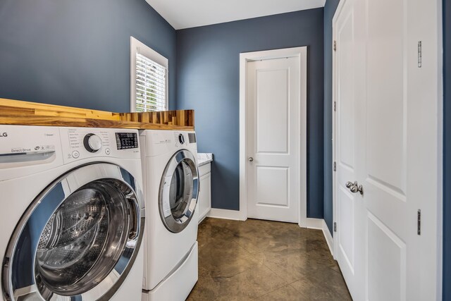 laundry area featuring washer and dryer