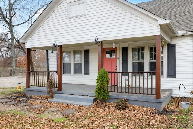 view of front of house with covered porch