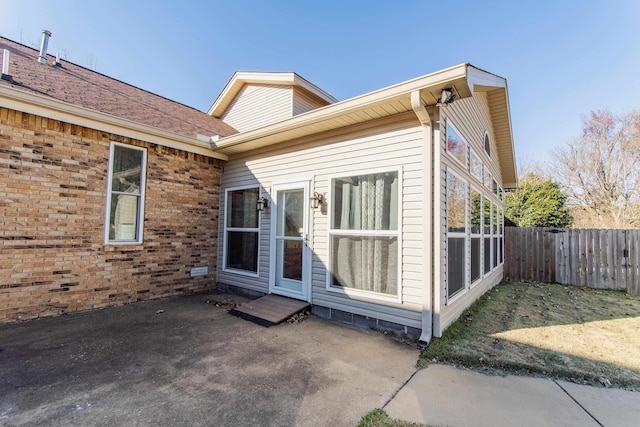 rear view of house with a patio area