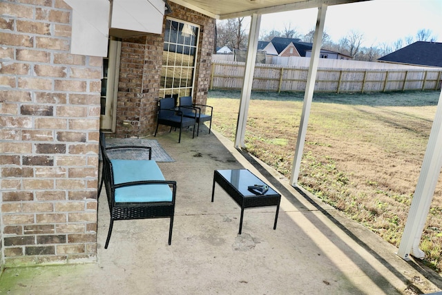 view of sunroom