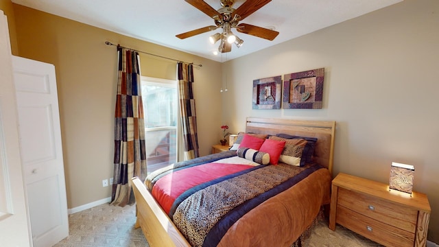 bedroom with ceiling fan