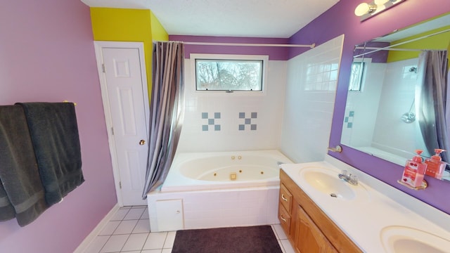 bathroom featuring vanity and tile patterned floors