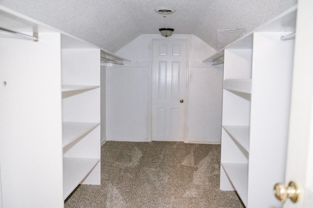 spacious closet with carpet floors