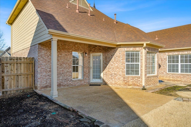 back of house with a patio area