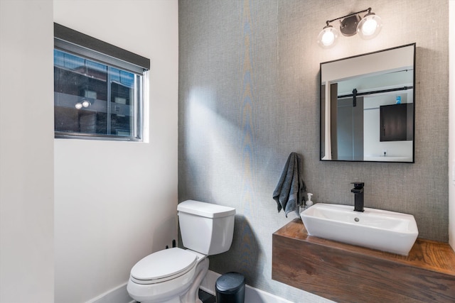 bathroom with toilet and sink