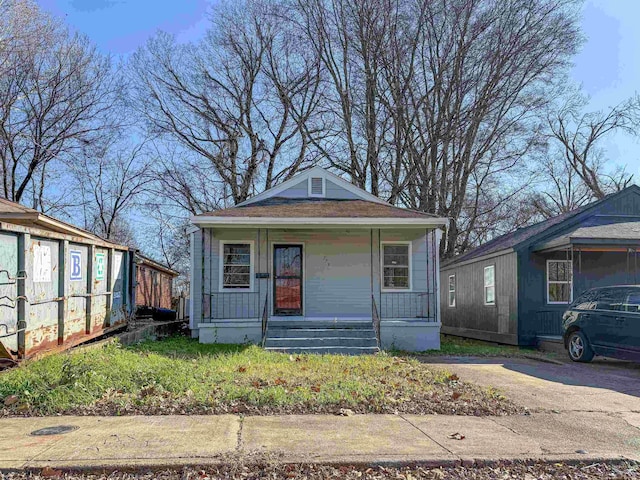 bungalow-style home featuring a porch