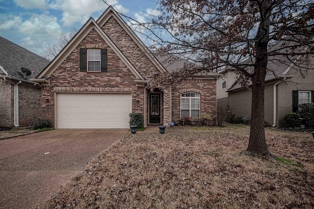 view of property with a garage