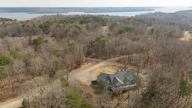 aerial view with a water view and a rural view