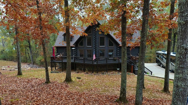 exterior space featuring a deck