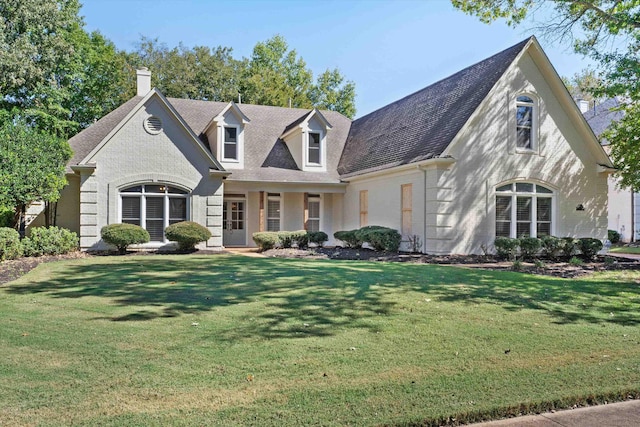 view of front of property featuring a front yard