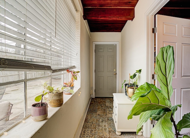 property entrance with a balcony