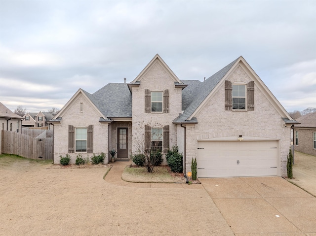 view of property with a garage