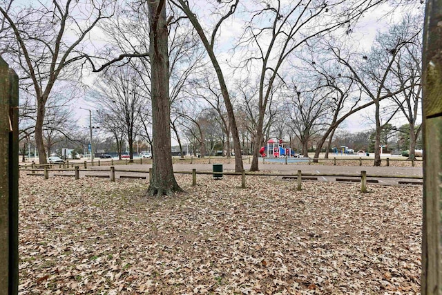 view of yard featuring a playground