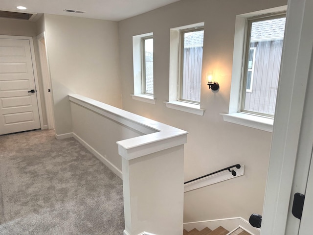 5549 Shipp Rd, Millington, TN 38053 - hall with an upstairs landing, baseboards, and carpet floors