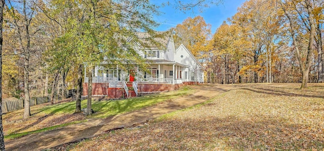 exterior space featuring covered porch