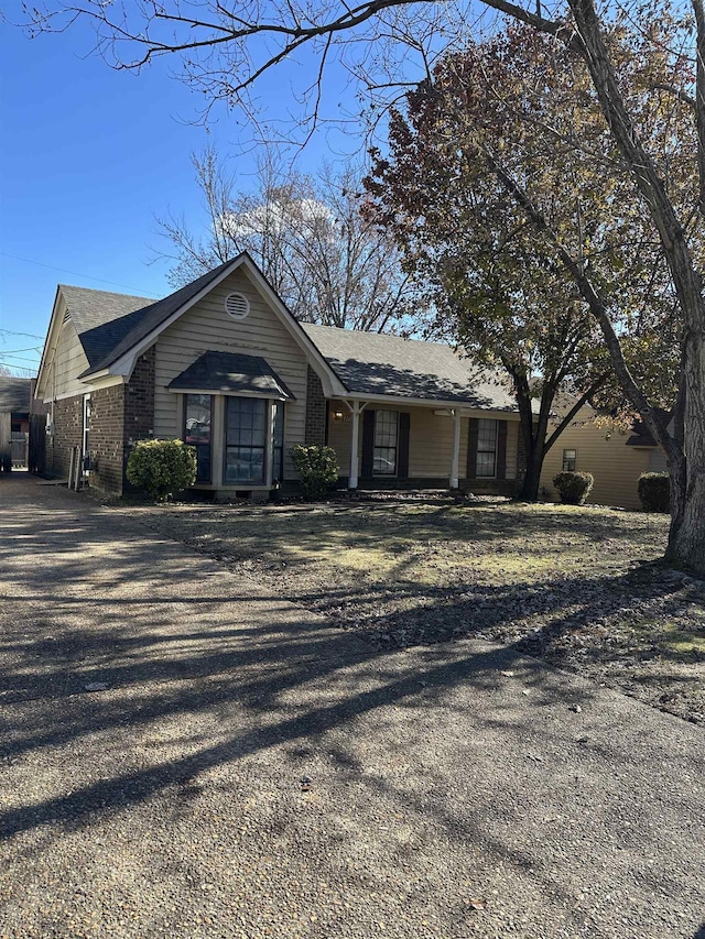 view of single story home