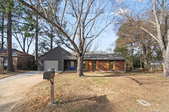 ranch-style house with a garage