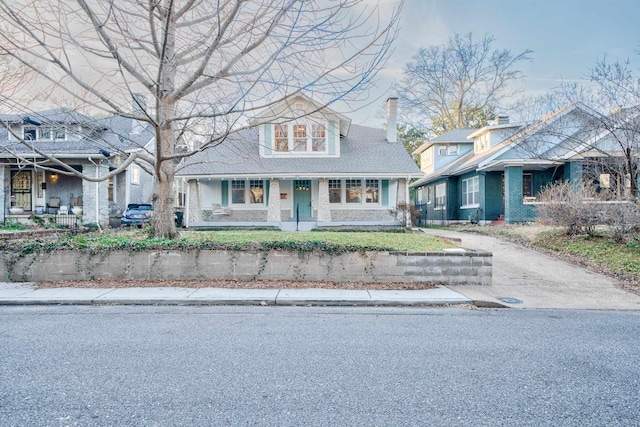 view of front of property with a porch