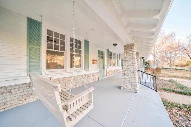 view of patio / terrace with a porch