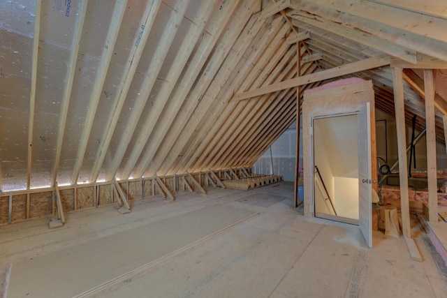 view of attic