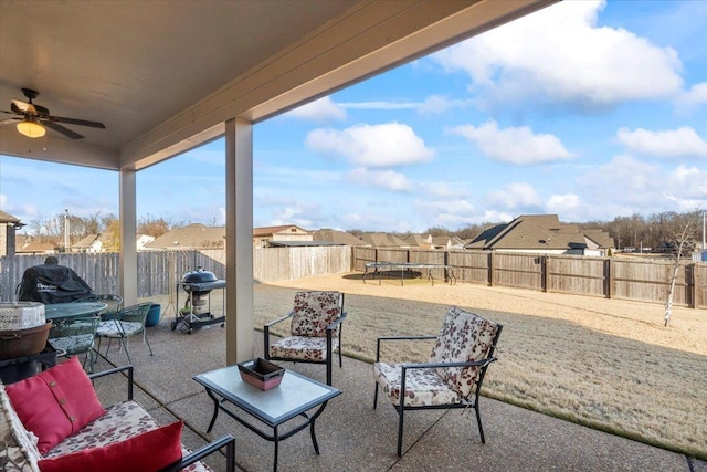 view of patio featuring area for grilling