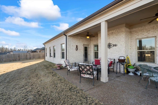 view of patio with an outdoor living space