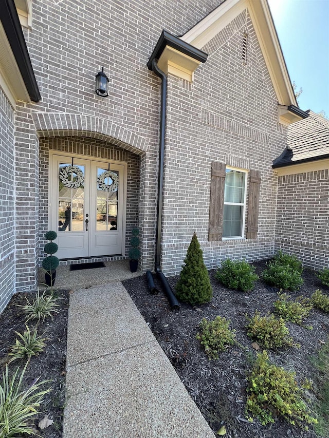 entrance to property with french doors