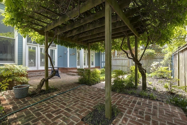 view of patio / terrace with a pergola