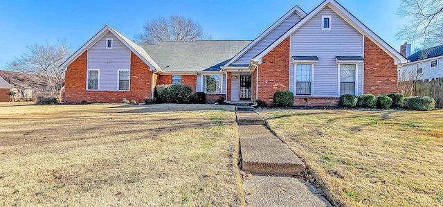 view of front of house with a front yard