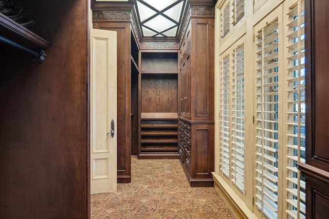 view of walk in closet