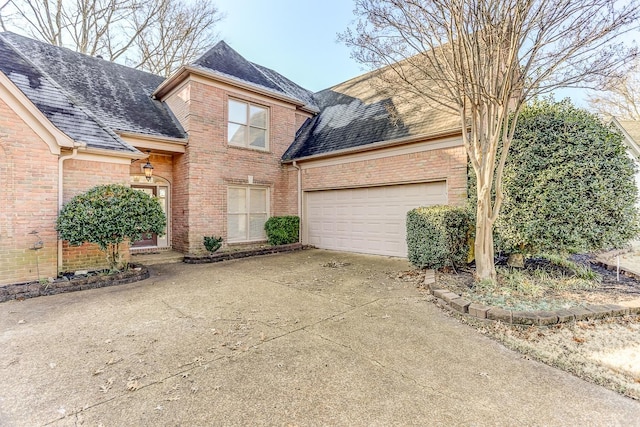 view of property with a garage