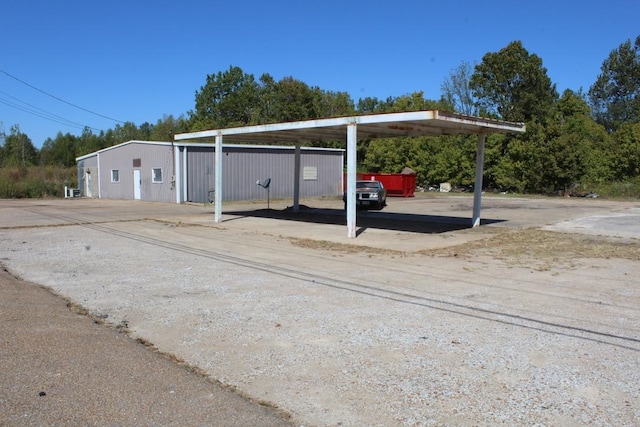 view of car parking with a carport