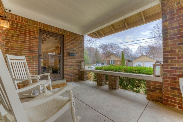 view of patio with covered porch