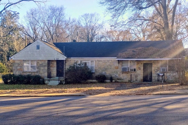 view of single story home