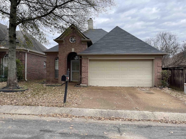 view of property with a garage