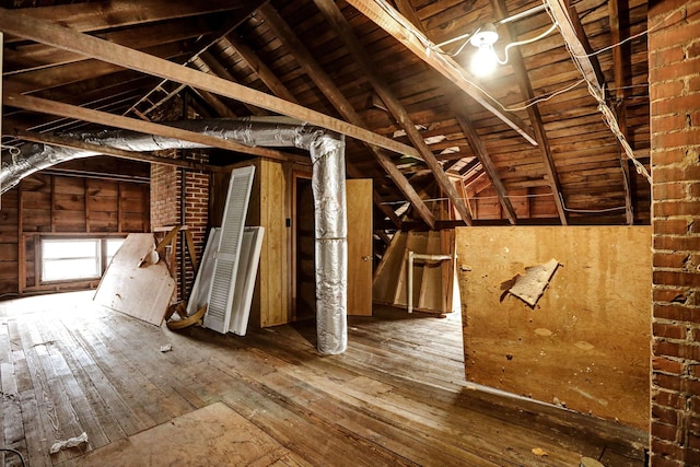 view of attic