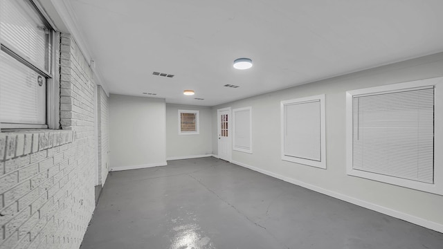 interior space with concrete flooring