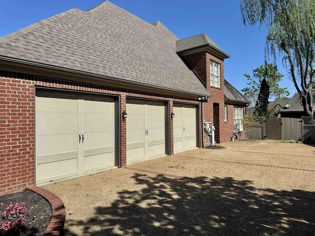 view of home's exterior featuring a garage