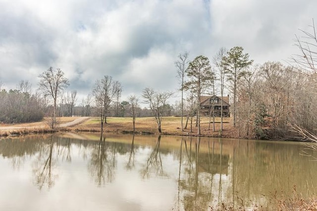 water view featuring a gazebo