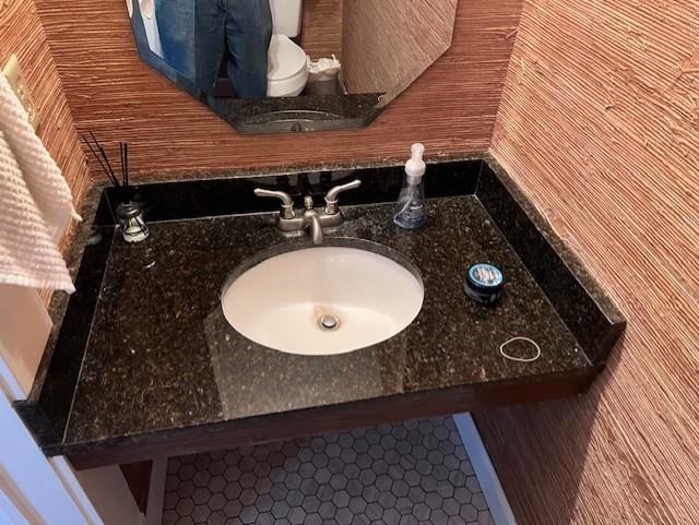 interior details with sink and toilet