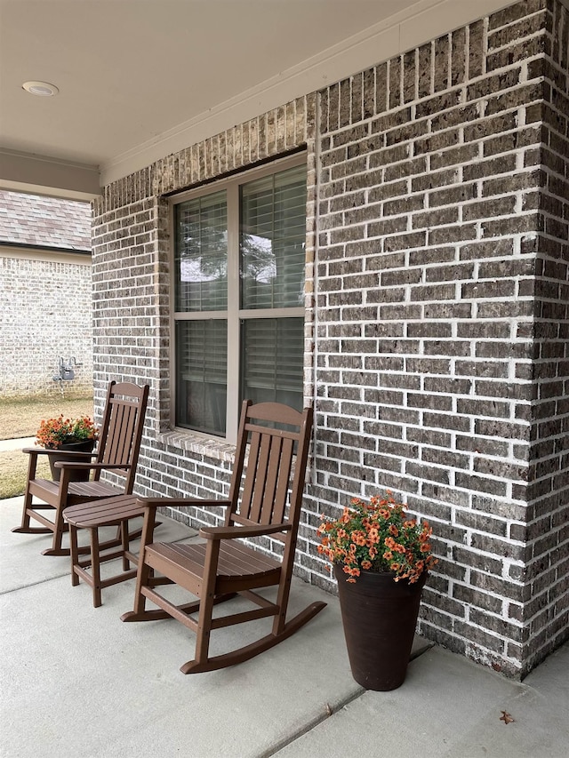 view of patio with a porch