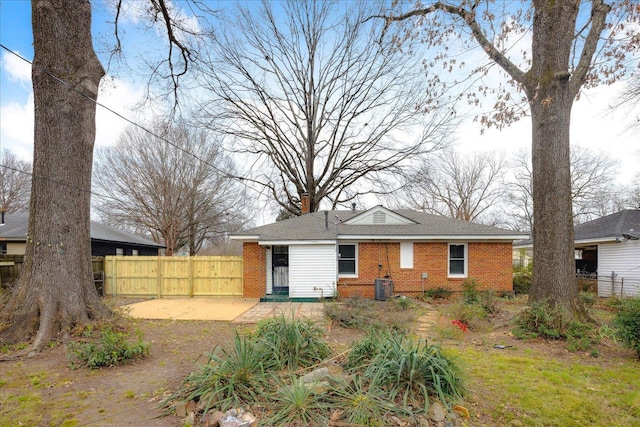 exterior space featuring a patio and central AC