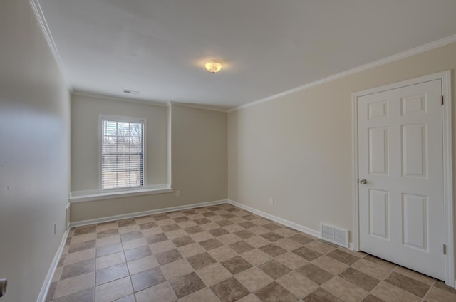 empty room with ornamental molding