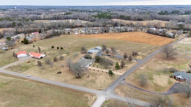 aerial view with a rural view