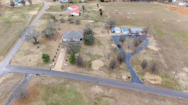 bird's eye view with a rural view