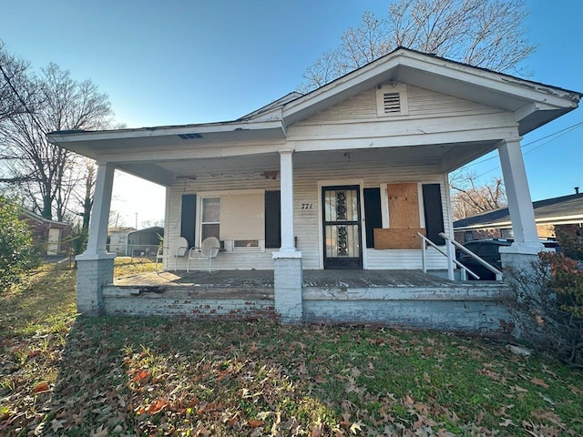 exterior space with covered porch