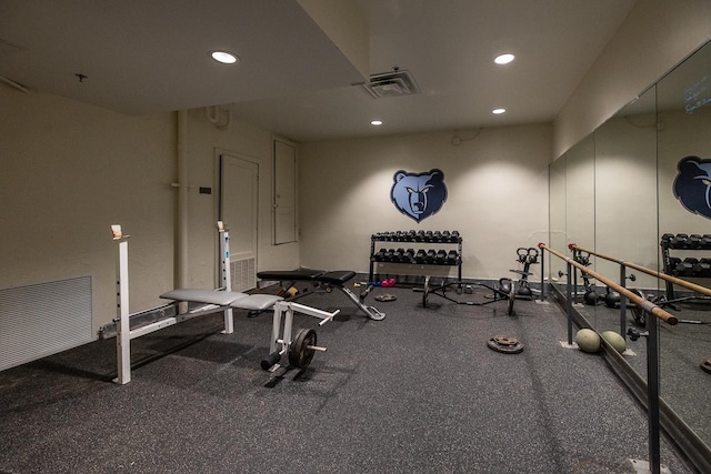 view of workout room