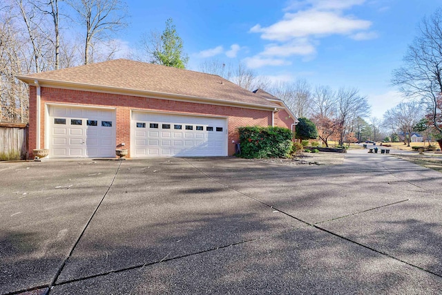 view of home's exterior featuring a garage